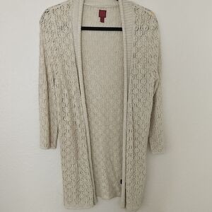 212 Women's Cream Open Knit Cardigan